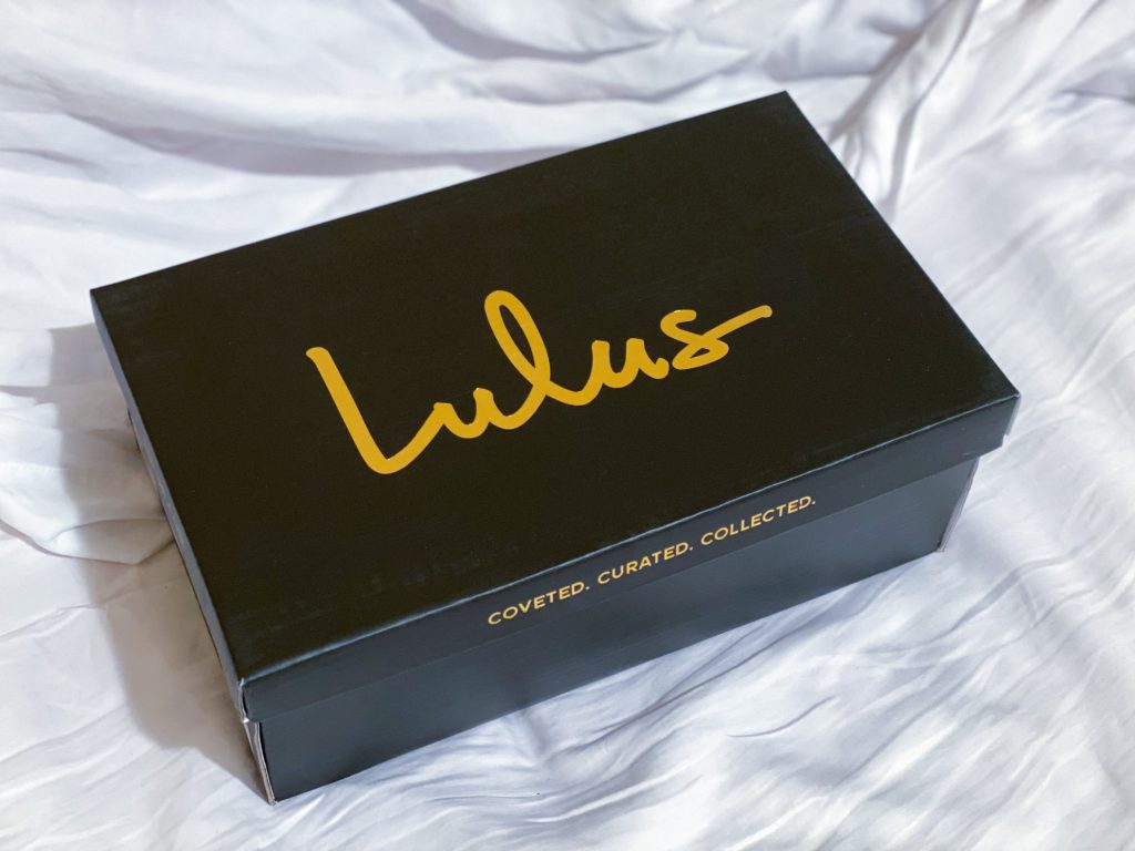 Black shoe box from Lulu's
