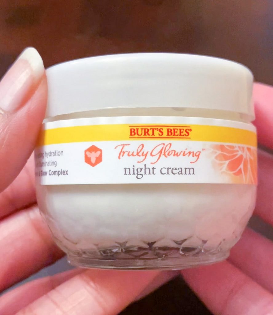 Jar of Burt's Bee's Truly Glowing Night Cream