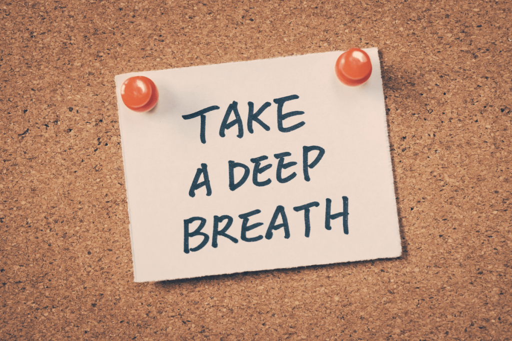 the words "take a deep breathe" written on a piece of paper